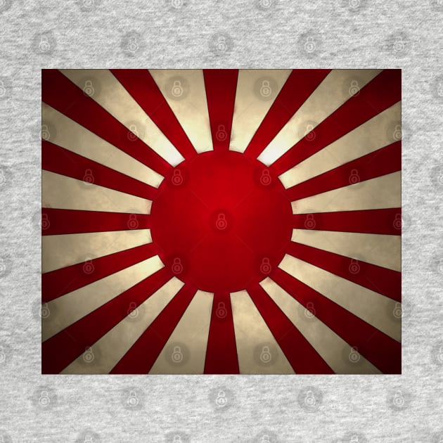 Weathered Imperial Japan Flag - Rising Sun by SolarCross